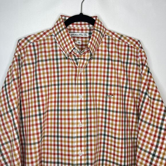 Mens Checkered Multicolor Southern Point Co Button Down Size Medium - Picture 2 of 10